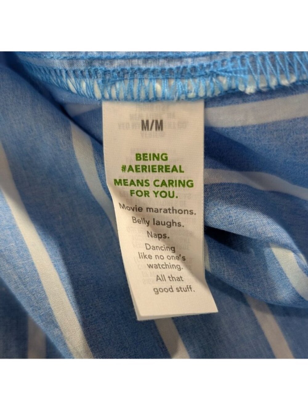 Aerie Good Day Button Day Shirt NWT Nautical Coastal Preppy 100% Cotton - Picture 8 of 11